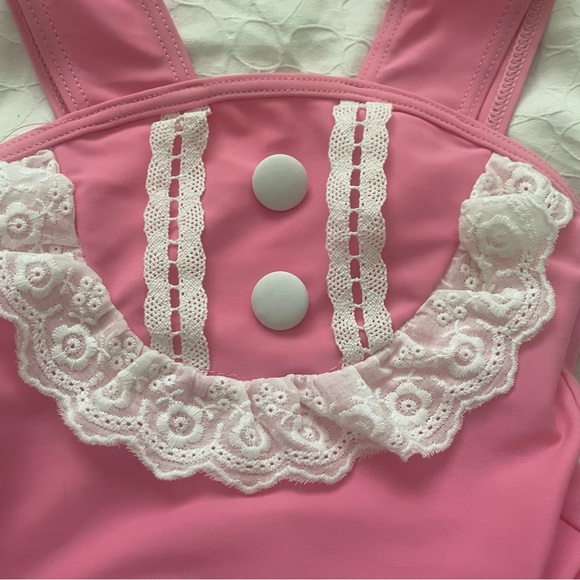 NWT toddler size 3T sweet pink designer bathing suit - Picture 2 of 6